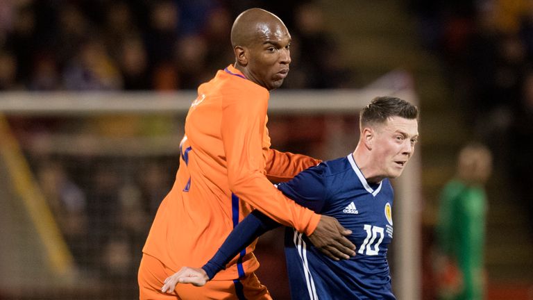 Callum McGregor made his senior debut for Scotland against the Netherlands in 2017