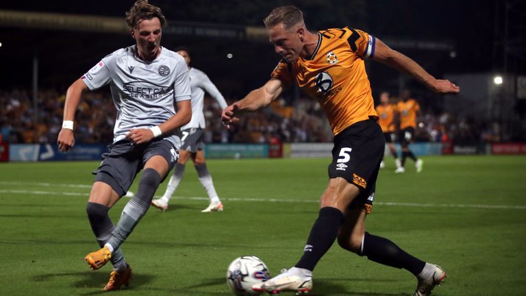 Michael Morrison in action for Cambridge United