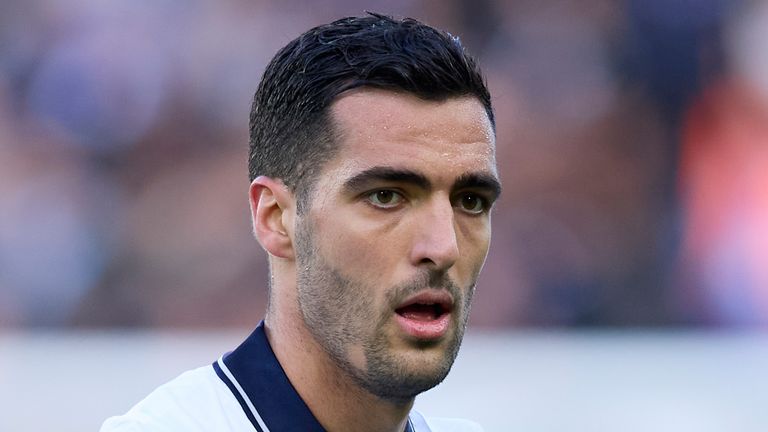 Mikel Merino of Real Sociedad looks on during the LaLiga EA Sports match between Deportivo Alaves and Real Sociedad at Mendizorrotza on March 31, 2024, in Vitoria, Spain. AFP7 31/03/2024 (Europa Press via AP)