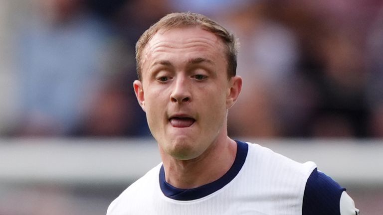 Tottenham Hotspur's Oliver Skipp during the pre-season friendly match at Tynecastle Park, Edinburgh. Picture date: Wednesday July 17, 2024.