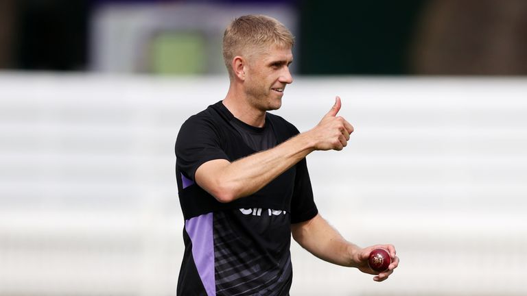 England Nets and Press Conference - Lord's - Tuesday August 27th
England's Olly Stone during a nets session at Lord's, London. Picture date: Tuesday August 27, 2024.