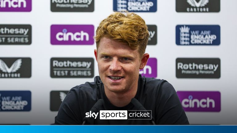 England�s Ollie Pope talking during a press conference at Lord&#39;s, London. Picture date: Wednesday August 28, 2024.
