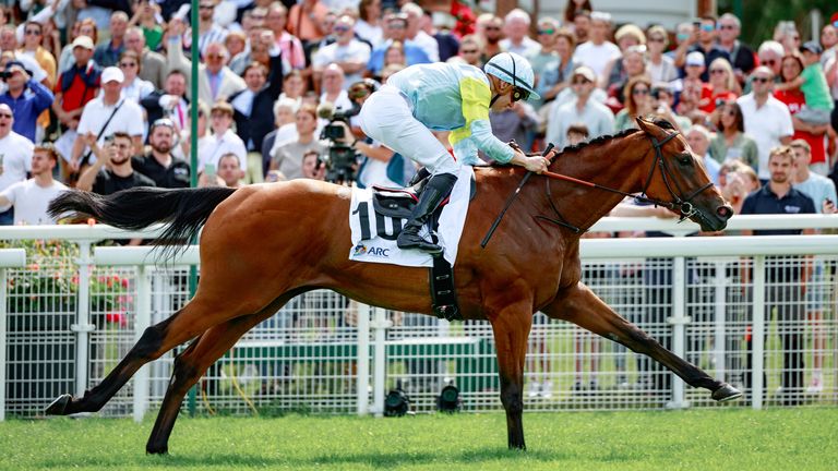 Lazzat (A. Orani) wins ARC Prix Maurice de Gheest Gr.1 in Deauville, France, 04/08/2024, photo: Zuzanna Lupa