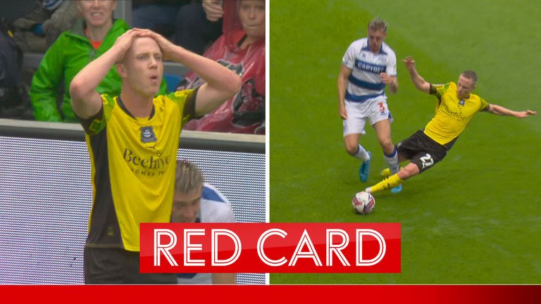 RED CARD FOR PLYMOUTH.