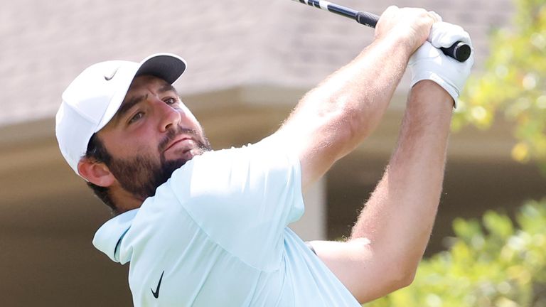 Scottie Scheffler during the second round of the FedEx St. Jude Championship