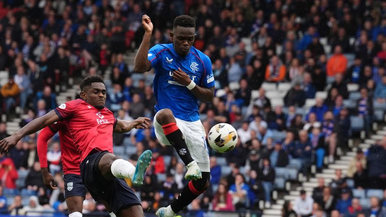 Rabbi Matondo scores Rangers' second goal against Ross County