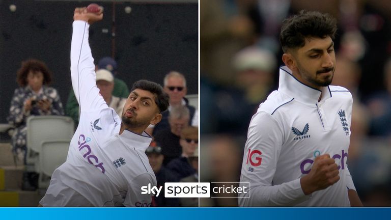 Shoaib Bashir bowls a fantastic delivery to leg slip for Dhananjaya De Silva to be caught by Dan Lawrence to see the Sri Lankan walk after recording 74 runs