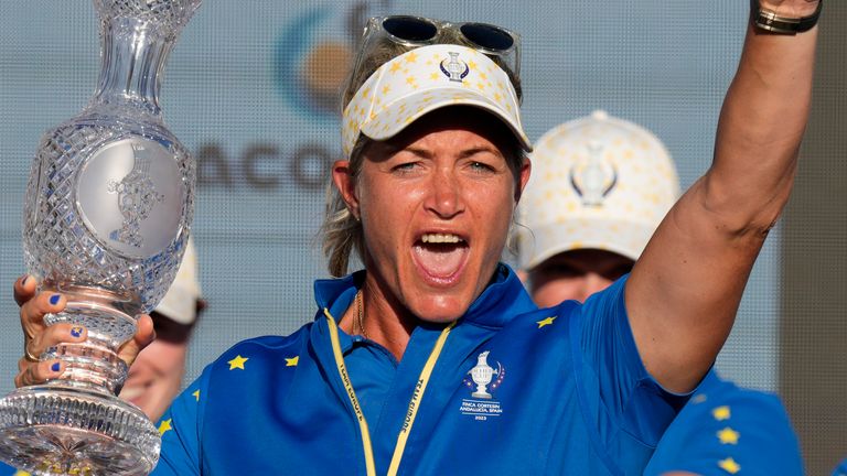 Suzann Pettersen after Team Europe won 2023 Solheim Cup (Associated Press)