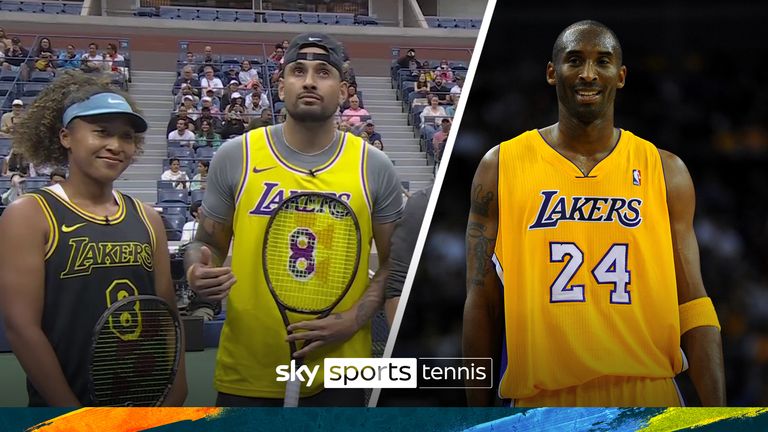 Nick Kyrgios dan Naomi Osaka memberi penghormatan kepada Kobe Bryant