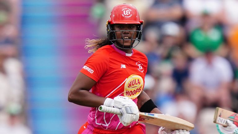 Welsh Fire's Hayley Matthews during The Hundred women's match at the Utilita Bowl, Southampton. Picture date: Wednesday August 14, 2024.