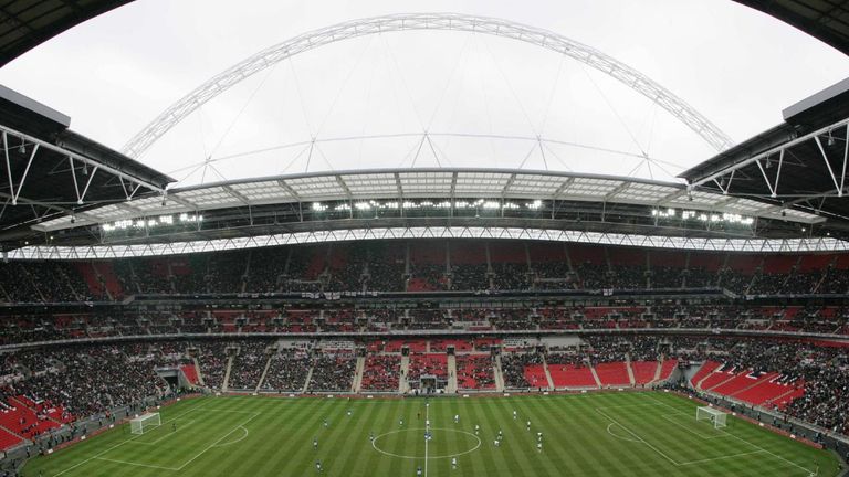 Pemandangan umum Stadion Wembley