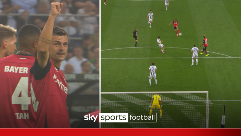 GRANIT XHAKA SCORES IN BUNDESLIGA.