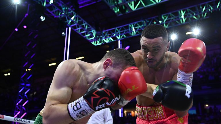 BEN SHALOM BOXXER BATTLE LINES FIGHT WEEK.ZAK CHELLI V CALLUM SIMPSON.PIC CHRIS DEAN/BOXXER.(PHOTOS GRATUITES POUR USAGE ÉDITORIAL UNIQUEMENT).OAKWELL STADIUM BARNSLEY 3/8/2024.TITRE BRITANNIQUE ET DU COMMONWEALTH DES SUPER-MOYENS.ZAK CHELLI V CALLUM SIMPSON.