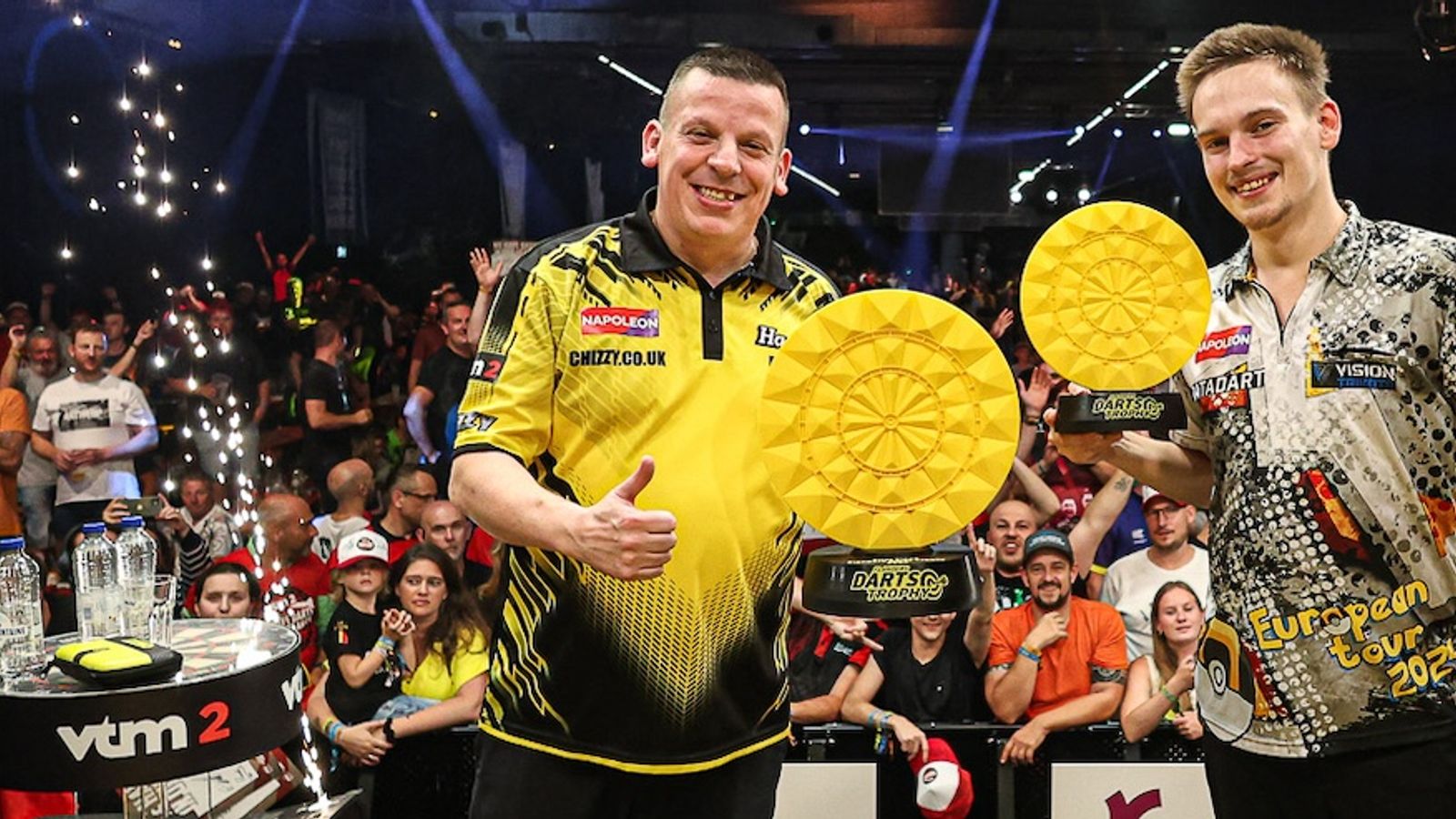 Flanders Darts Trophy: Dave Chisnall wins second European title of season in Antwerp to join exclusive list