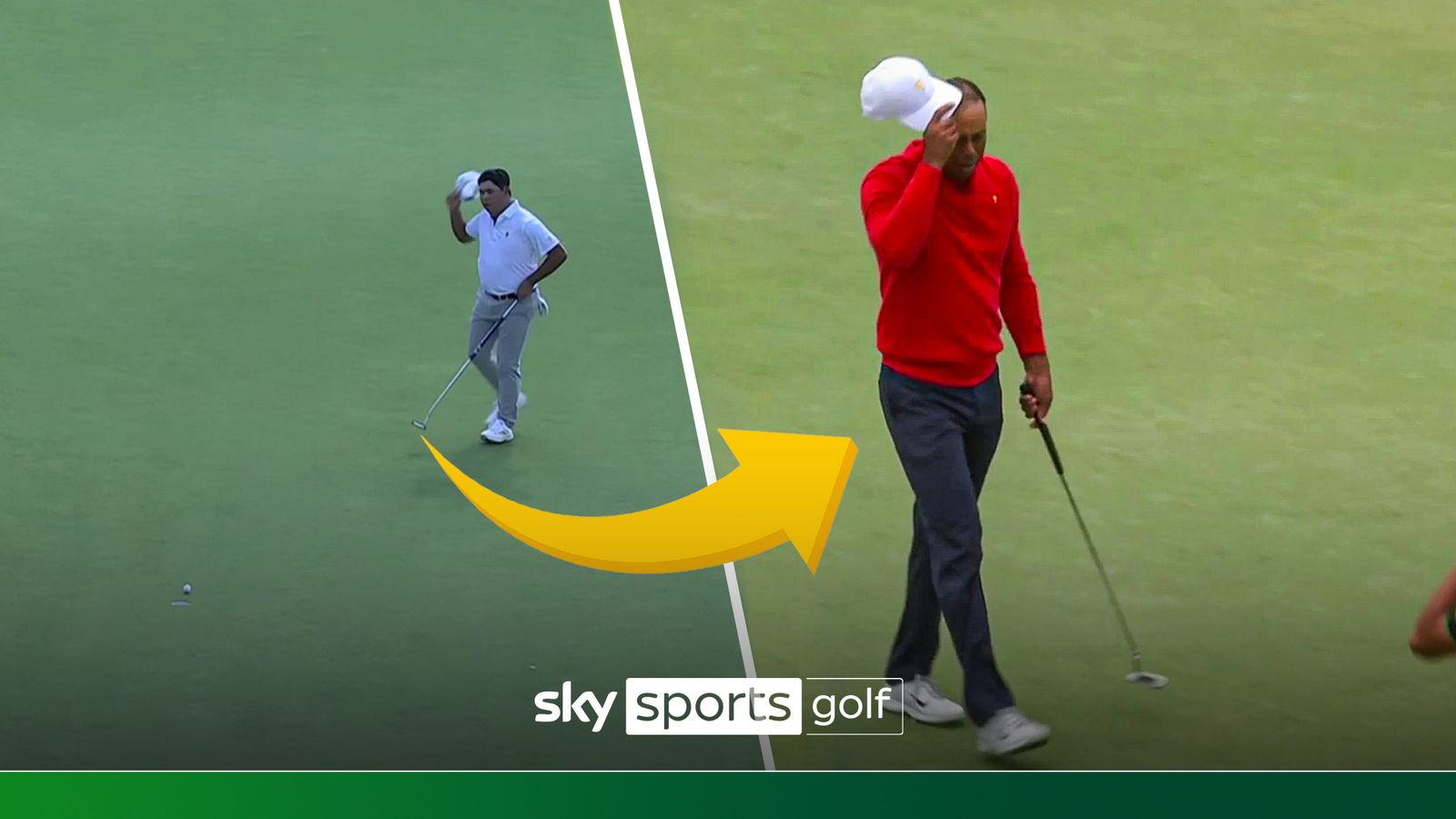 Remind you of someone? Who walked in the putt better...Tiger Woods or