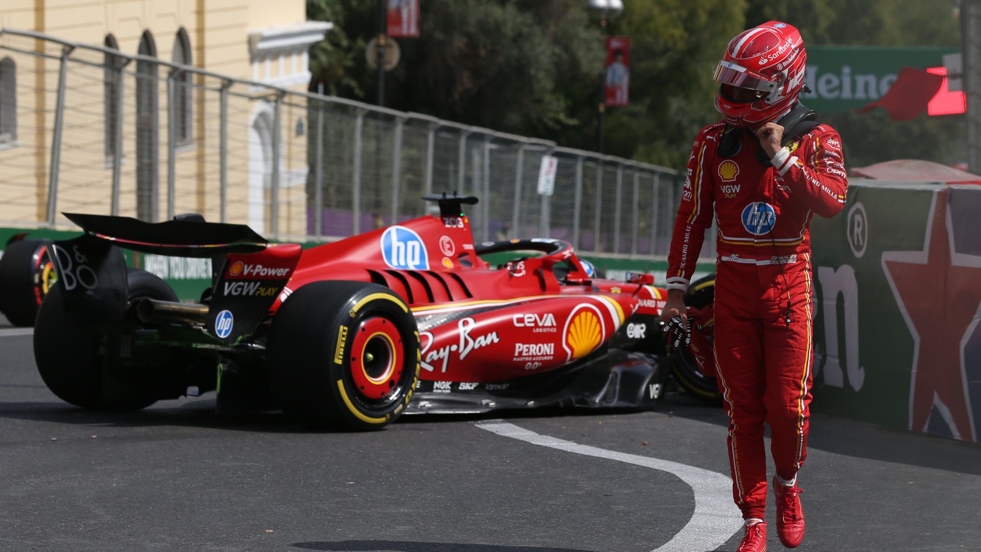 Verstappen fastest as Leclerc crashes in chaotic first Baku practice