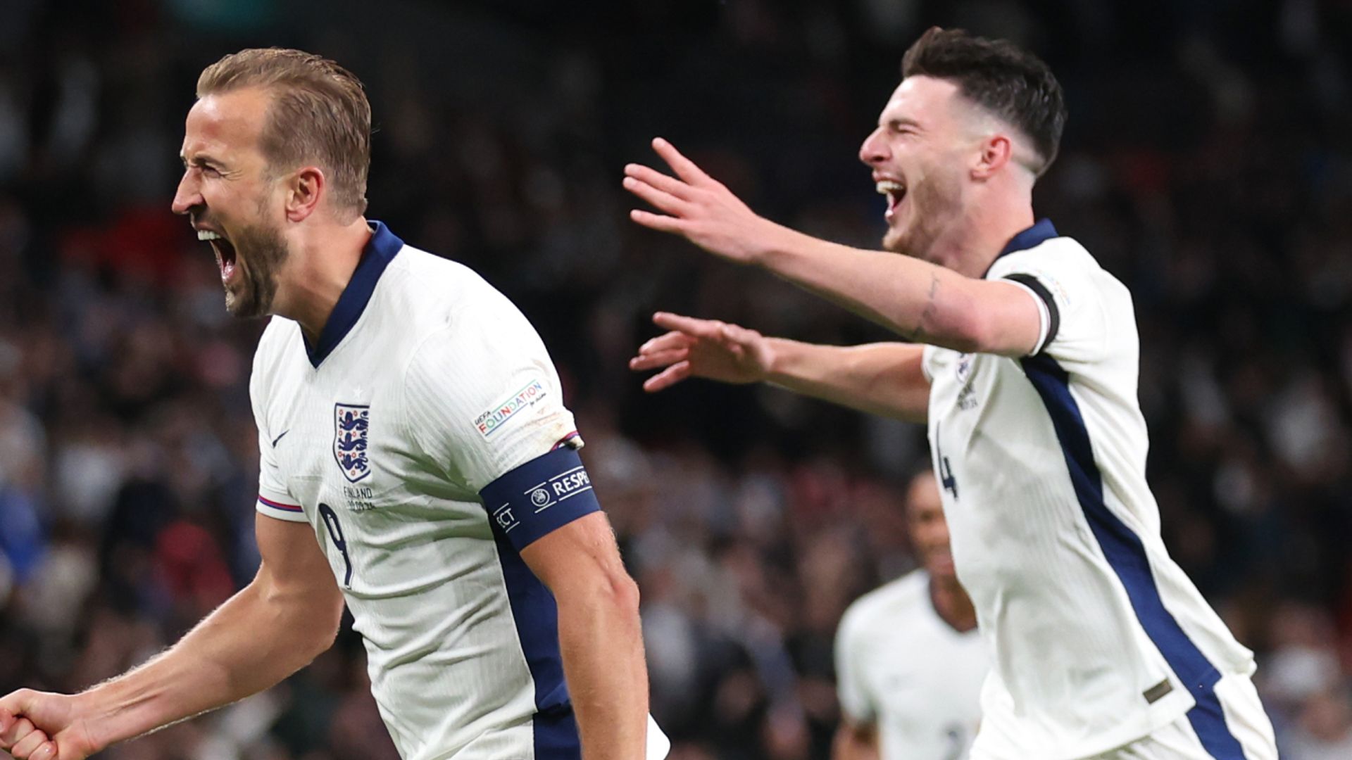 Kane hits double on 100th cap as Carsley's England beat Finland