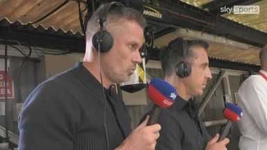 Carra and Nev react as Diaz doubles Liverpool lead at Old Trafford