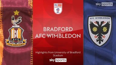 Bradford 0-0 AFC Wimbledon