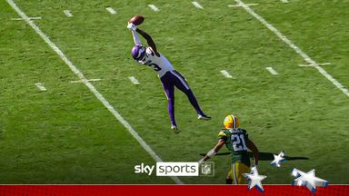 Addison 'climbs the ladder' for an incredible catch