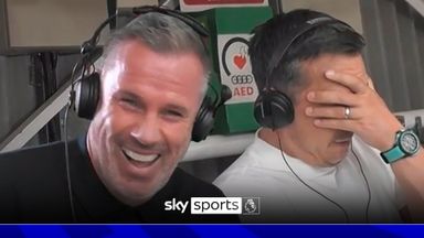 Carra in hysterics as Nev jinxes Man Utd for Liverpool's third!