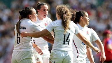 England 's Red Roses issue statement of intent a year out from the Rugby World Cup with 17th straight victory