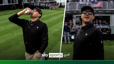 'He looks like a fool!' | Hughes hilariously hypes up crowd with beer chug!