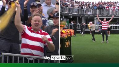 'This guy is famous!' | Presidents Cup fan pumps up the crowd!!