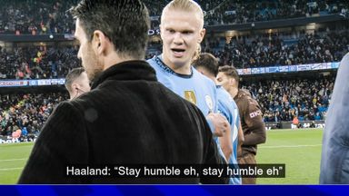 'Stay humble eh!' | Haaland's message to Arteta at FT