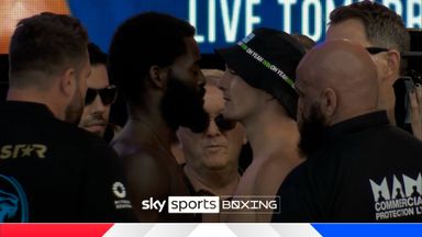 'I'm knocking him out!' | Security surrounds intense Buatsi-Hutchinson face-off!