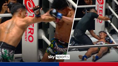 ‘Completely out on the canvas’ | Double overhand right produces BRUTAL KO!