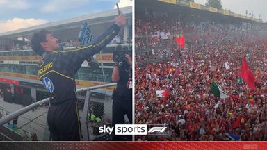 Incredible scenes as Tifosi celebrate Leclerc's Ferrari win!