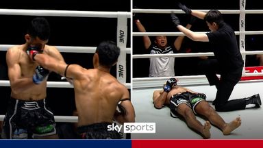 Fighter floored twice in brutal KO!