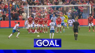 'What a wonderful free-kick!' | Welbeck gives Brighton the lead