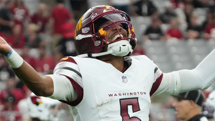 Washington Commanders quarterback Jayden Daniels 