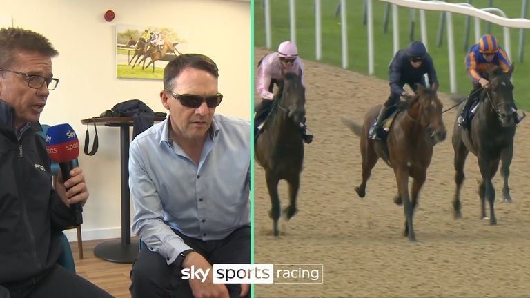 Aidan O'Brien watches City Of Troy at Southwell