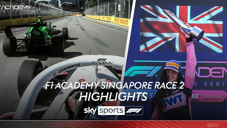 Highlights of race one from the F1 Academy at the Singapore Grand Prix.