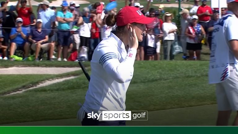 ALLY EWING PUTTS SOLHEIM CUP DAY TWO