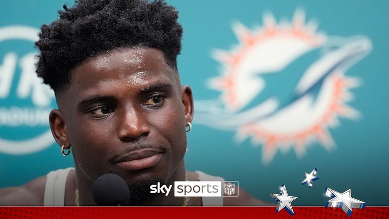 Tyreek Hill spoke about detained by police before Miami&#39;s NFL opener against Jacksonville.