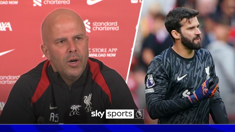 Arne Slot confirms Liverpool goalkeeper Alisson is a doubt for their game against Bournemouth