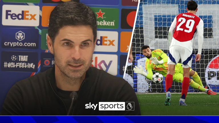 Mikel Arteta praises David Raya for his stunning double save against Atalanta in the Champions League