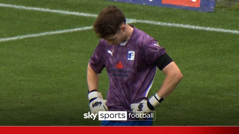 Barrow defender goes in goal