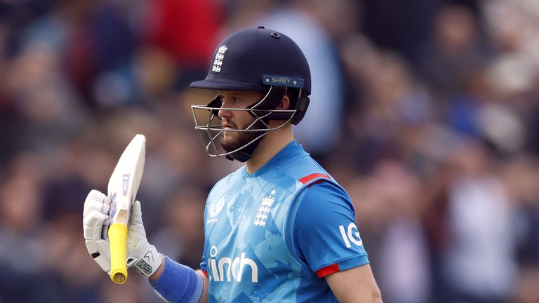 England's Ben Duckett walks off the pitch after losing his wicket during the first one day international match at Trent Bridge, Nottingham. Picture date: Thursday September 19, 2024.