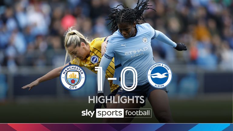 Highlights of the WSL clash between Man City and Brighton