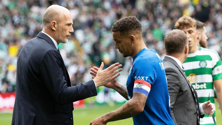 Rangers Manager Philippe Clement and James Tavernier