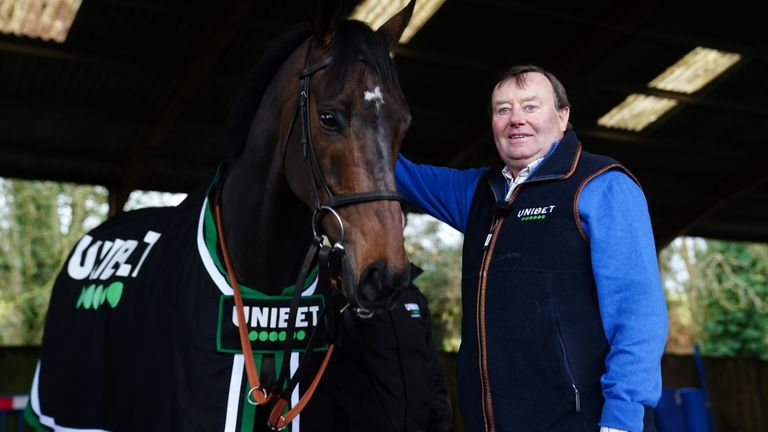 Nicky Henderson with his stable star Constitution Hill