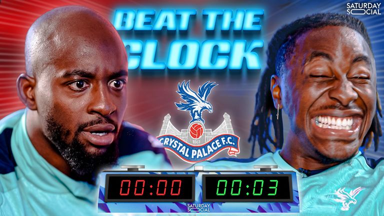 Crystal Palace's Jean-Phillipe Mateta takes on Eberechi Eze in a heated episode of Beat The Clock.