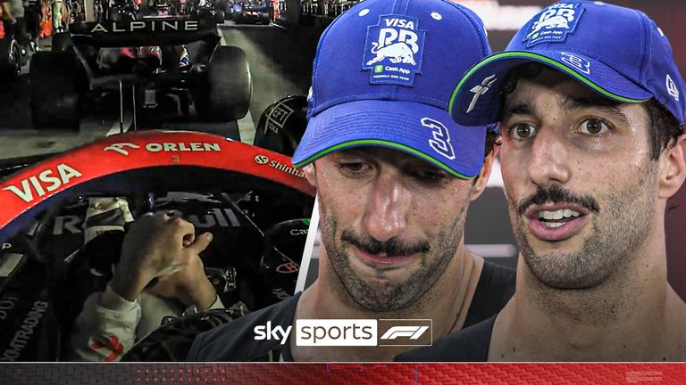 Watch Daniel Ricciardo&#39;s emotional final moments in the RB seat at the Singapore Grand Prix.