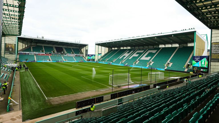 EDINBURGH, SCOTLAND - FEBRUARY 24: A general view of Easter Road before a cinch Premiership match between Hibernian and Dundee at Easter Road Stadium, on February 24, 2024, in Edinburgh, Scotland. (Photo by Roddy Scott / SNS Group)