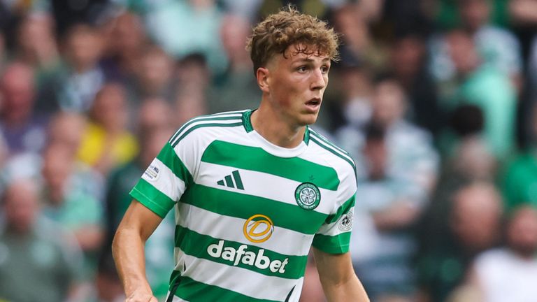 GLASGOW, SCOTLAND - SEPTEMBER 01: Celtic's Arne Engels in action during a William Hill Premiership match between Celtic and Rangers at Celtic Park, on September 01, 2024, in Glasgow, Scotland. (Photo by Ross MacDonald / SNS Group)